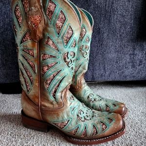 Womens corral glitter inlay boot size 9